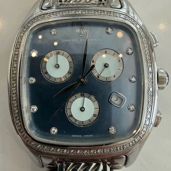 David Yurman 35mm Diamond Thoroughbred Chronograph T307-CST Quartz Watch